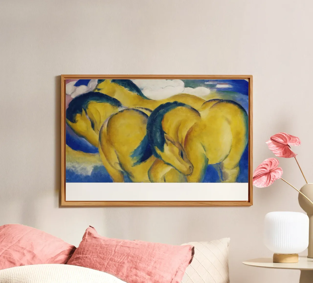 Franz Marc - Piccoli cavalli gialli alluminio dibond da ARTOTHEK