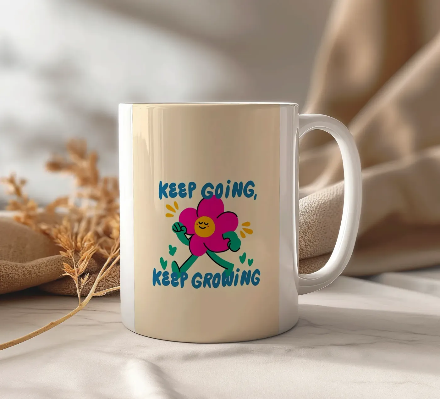 Continuare ad andare avanti tazza in ceramica da Manh beo