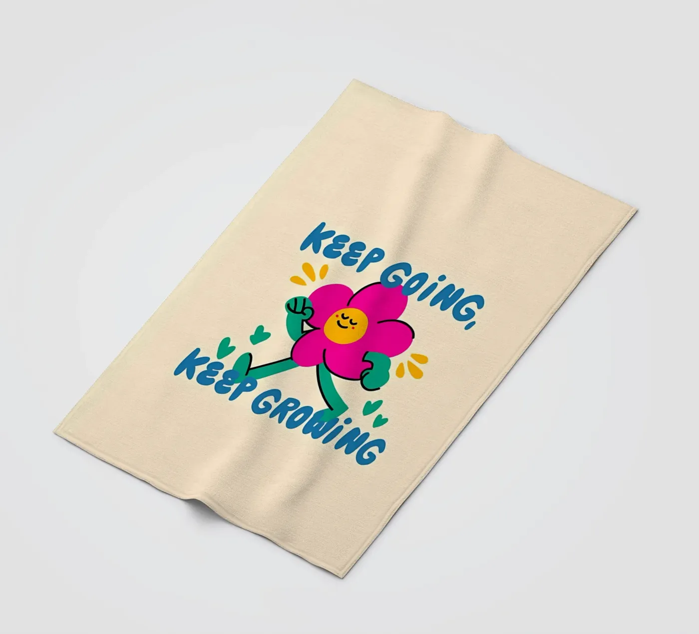Keep going fleece blanket by Manh beo