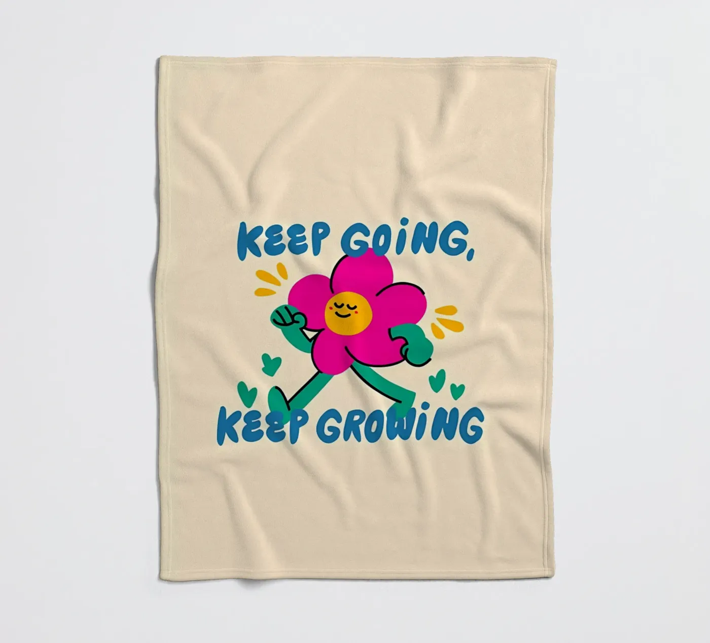 Keep going fleece blanket by Manh beo