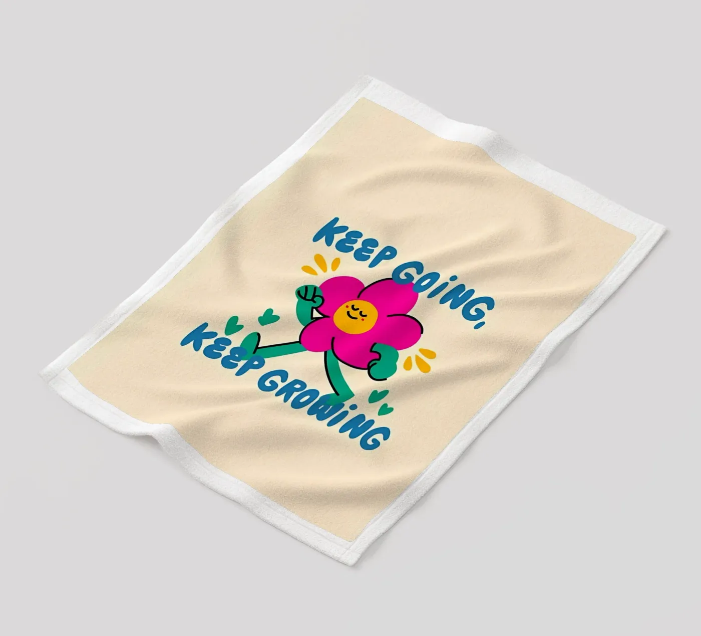 Keep going fleece blanket by Manh beo