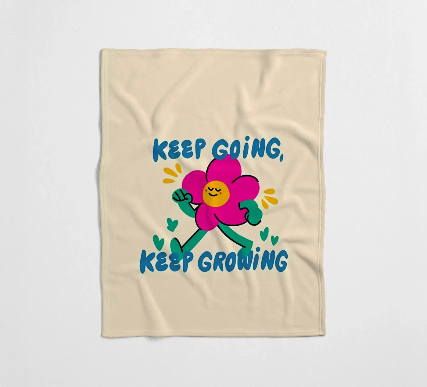Keep going fleece blanket by Manh beo
