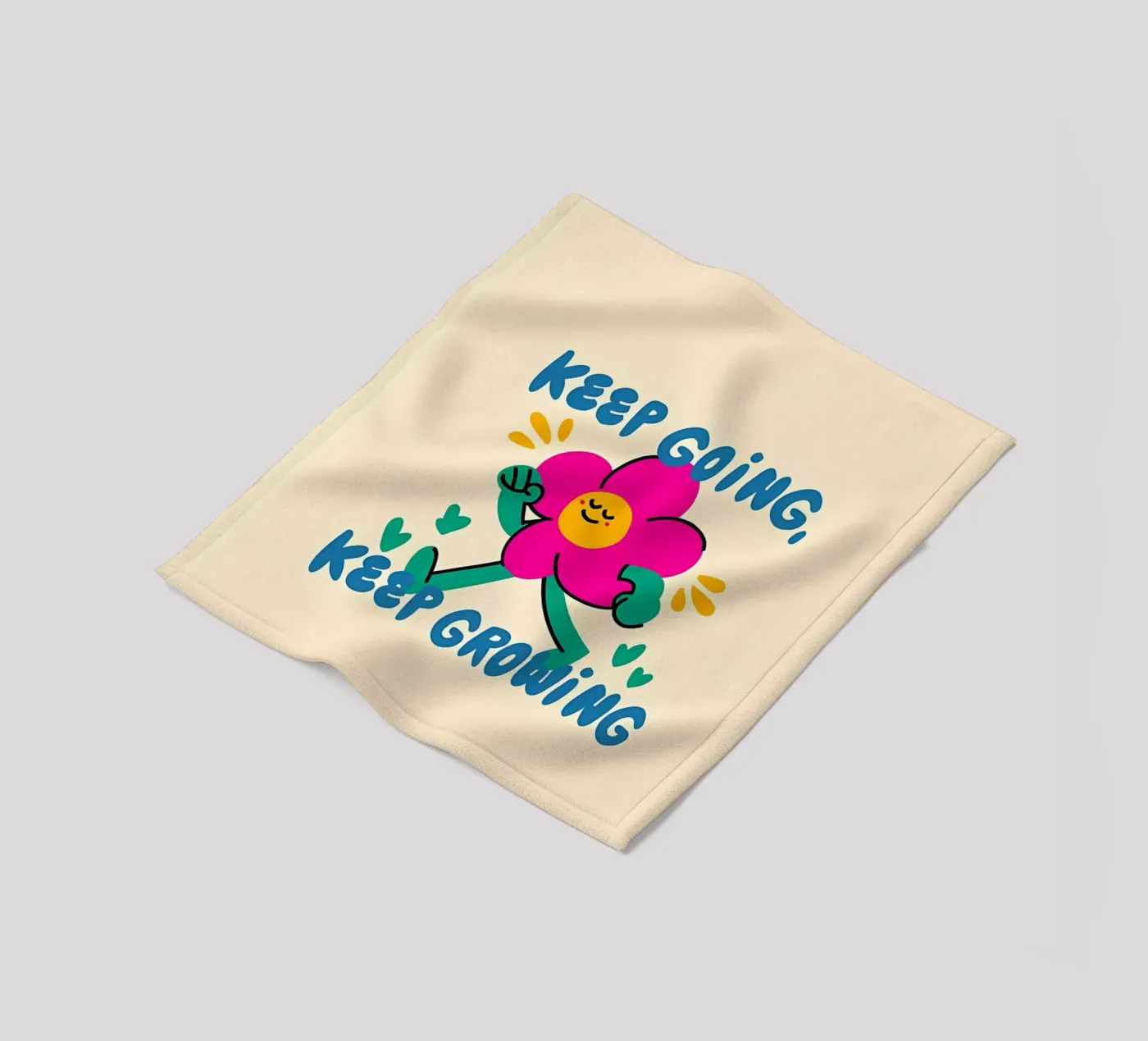 Keep going fleece blanket by Manh beo