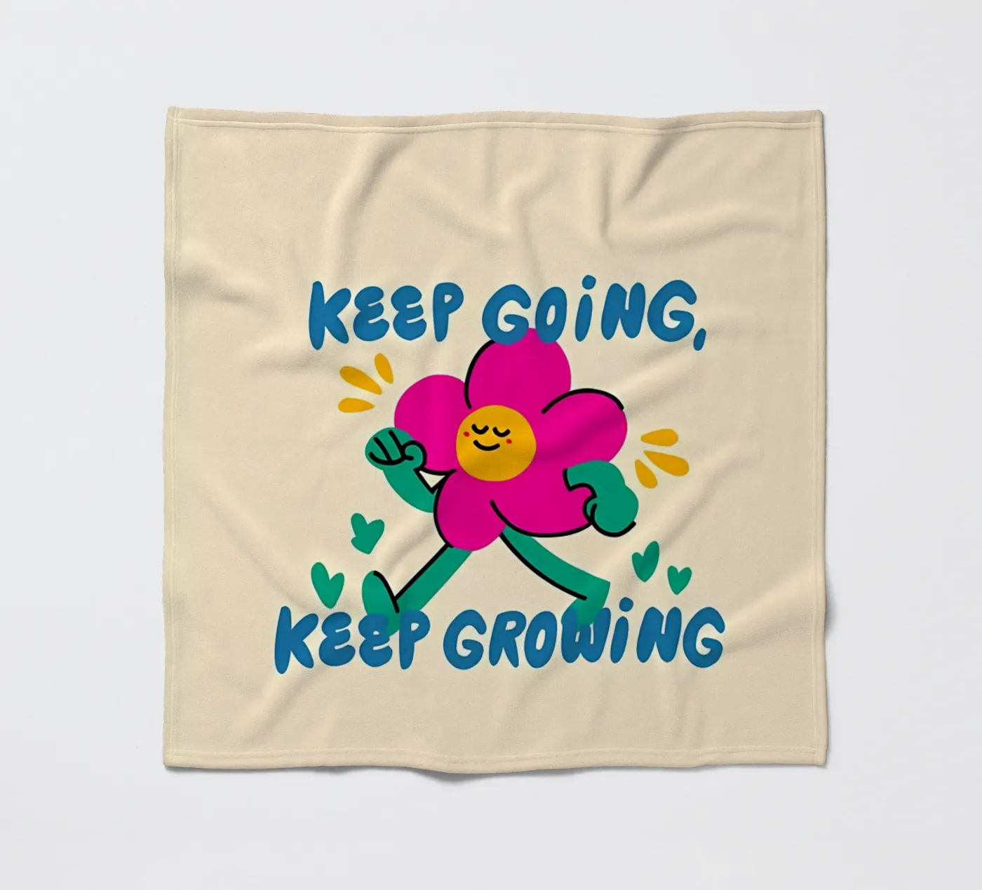 Keep going fleece blanket by Manh beo