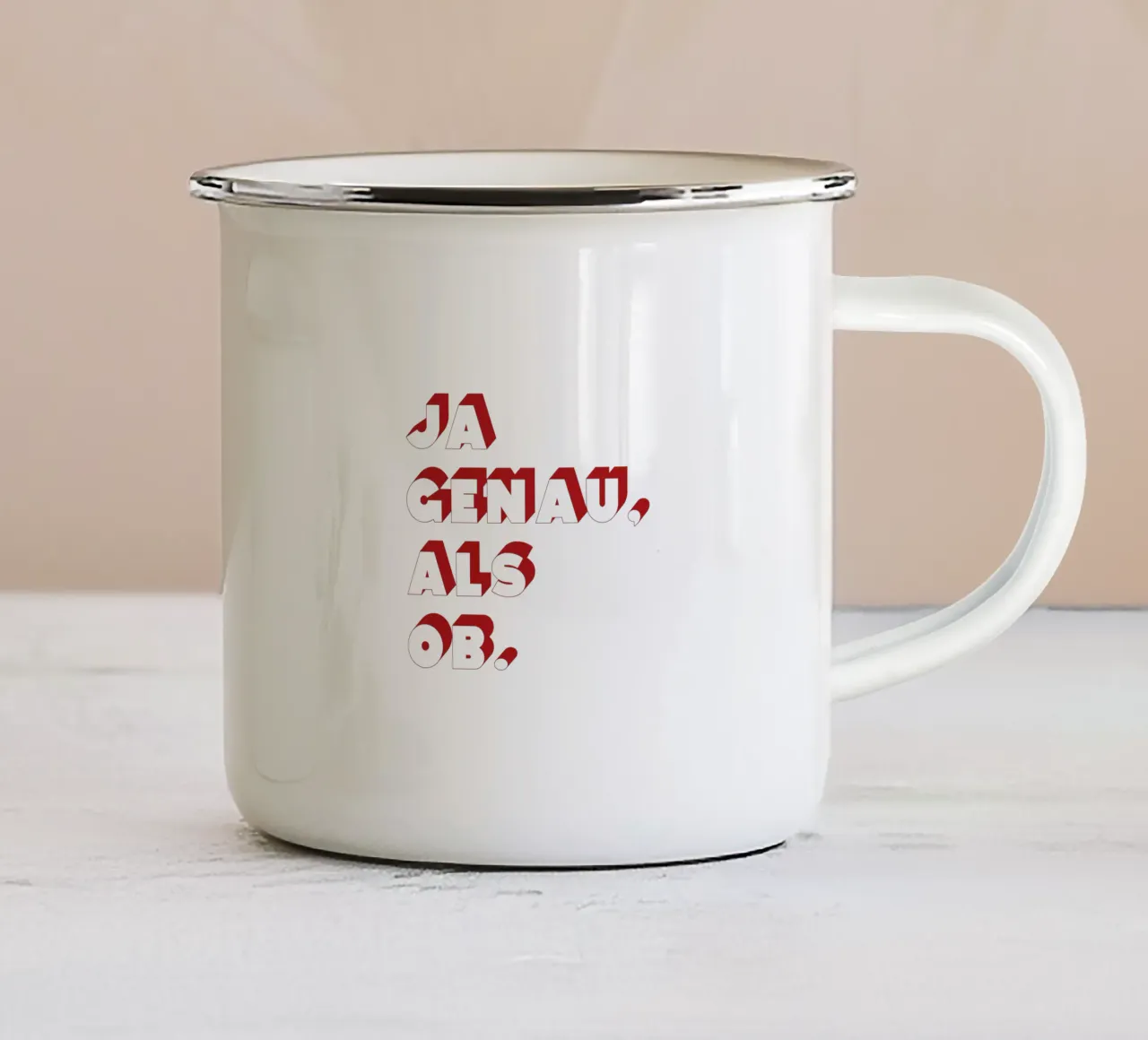 Ja genau, als ob. tazza in smalto da Nur So Studio