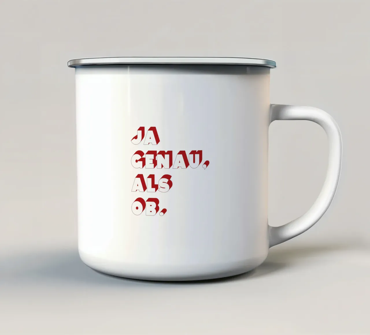 Ja genau, als ob. tazza in smalto da Nur So Studio