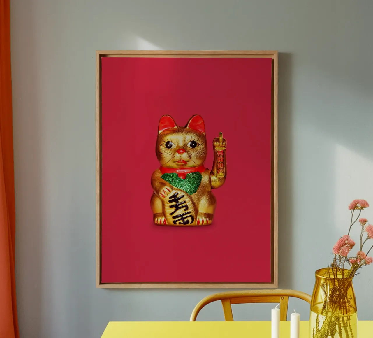 Lucky cat canvas by 360brain