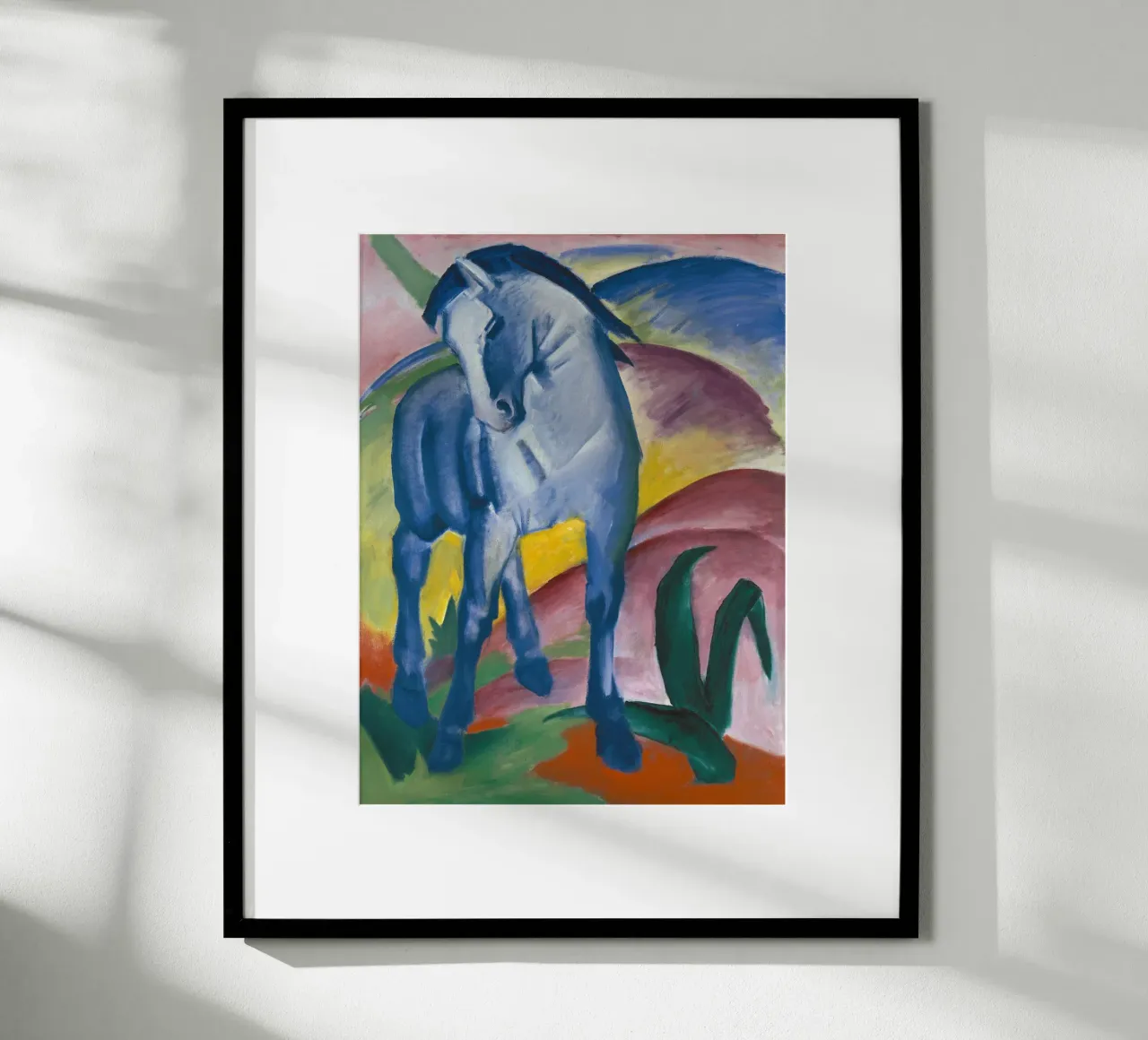Franz Marc - Cavallo blu I. poster con telaio in alluminio da ARTOTHEK
