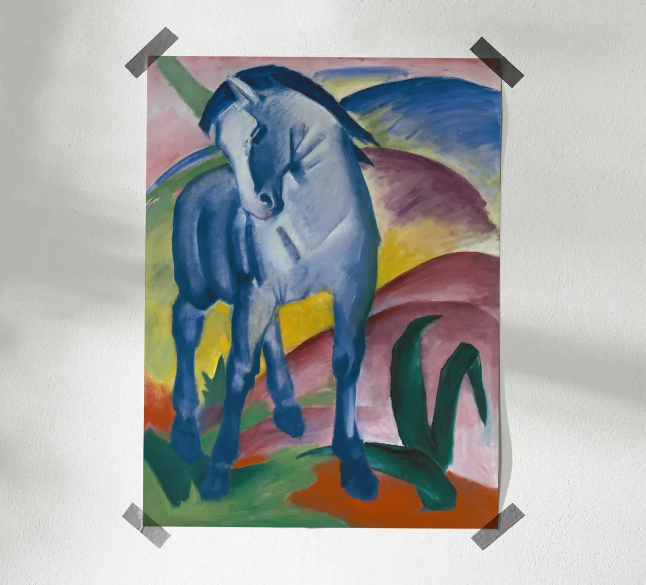 Franz Marc - Cavallo blu I. poster con telaio in alluminio da ARTOTHEK