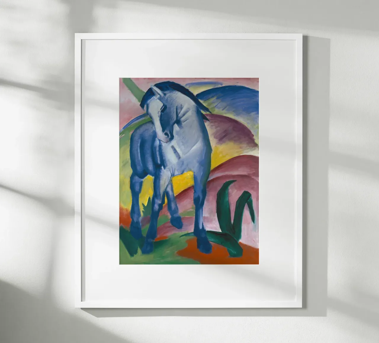 Franz Marc - Cavallo blu I. poster con telaio in alluminio da ARTOTHEK