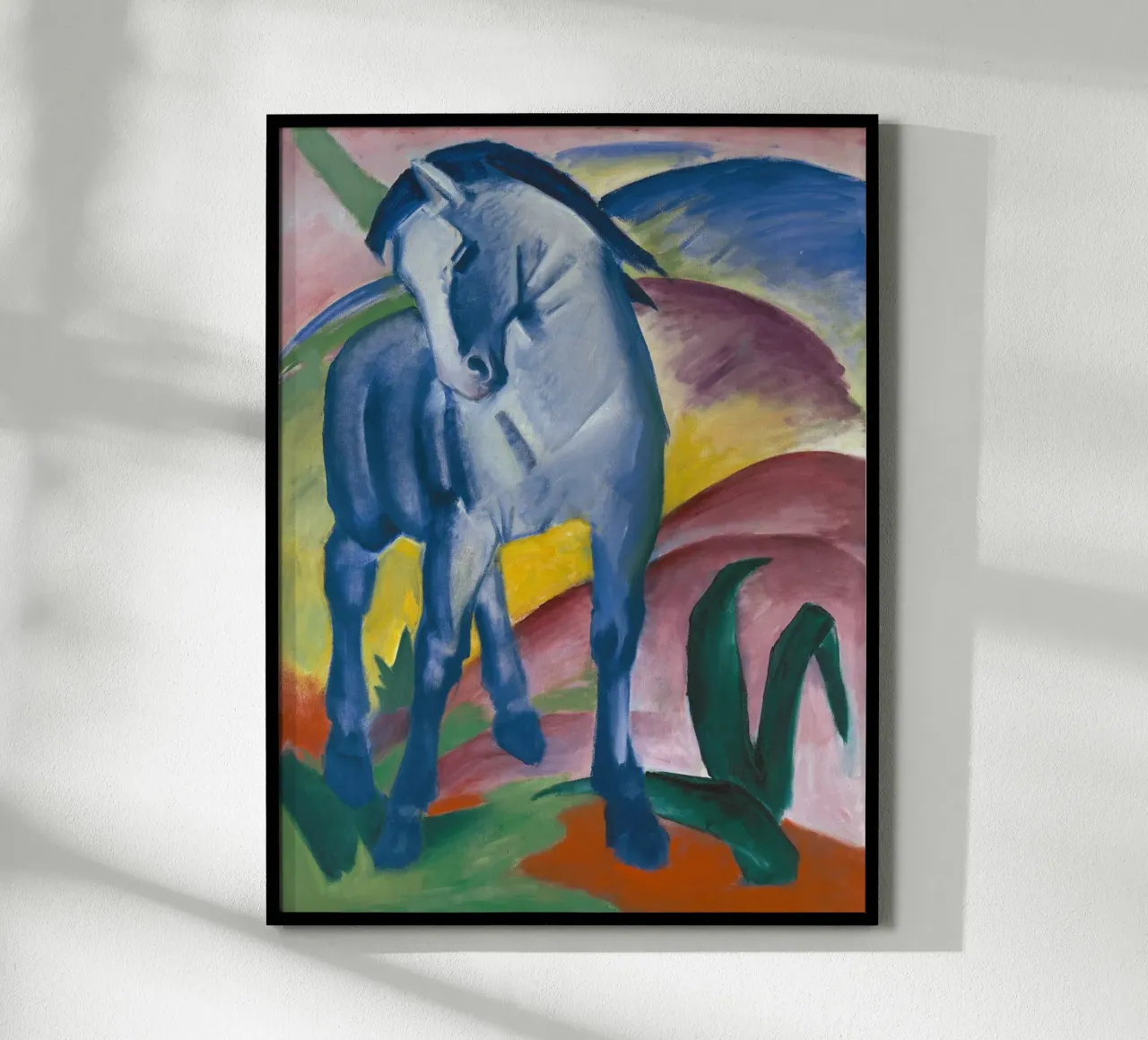 Franz Marc - Cavallo blu I. poster con telaio in alluminio da ARTOTHEK
