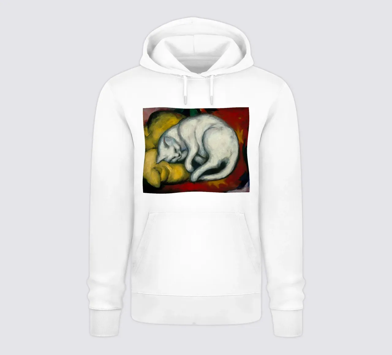 Franz Marc - Gatto bianco felpa con cappuccio da ARTOTHEK