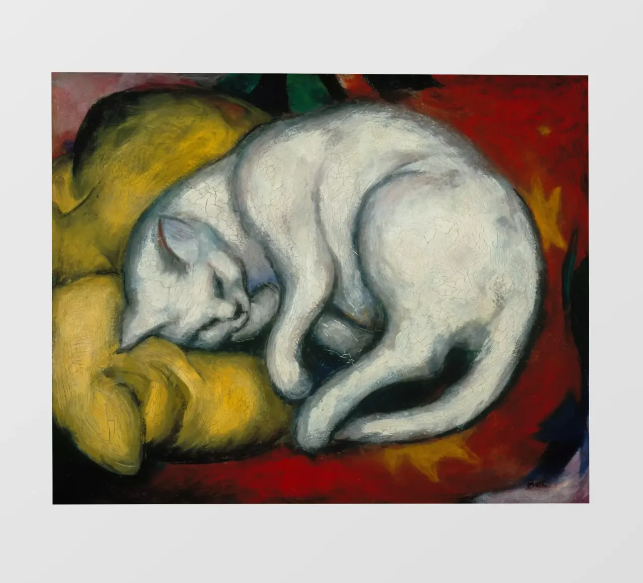 Franz Marc - Gatto bianco pellicola backlit da ARTOTHEK