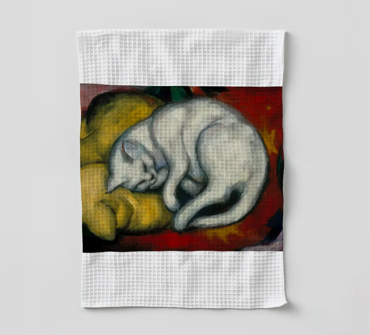 Franz Marc - Gatto bianco canovaccio da cucina da ARTOTHEK