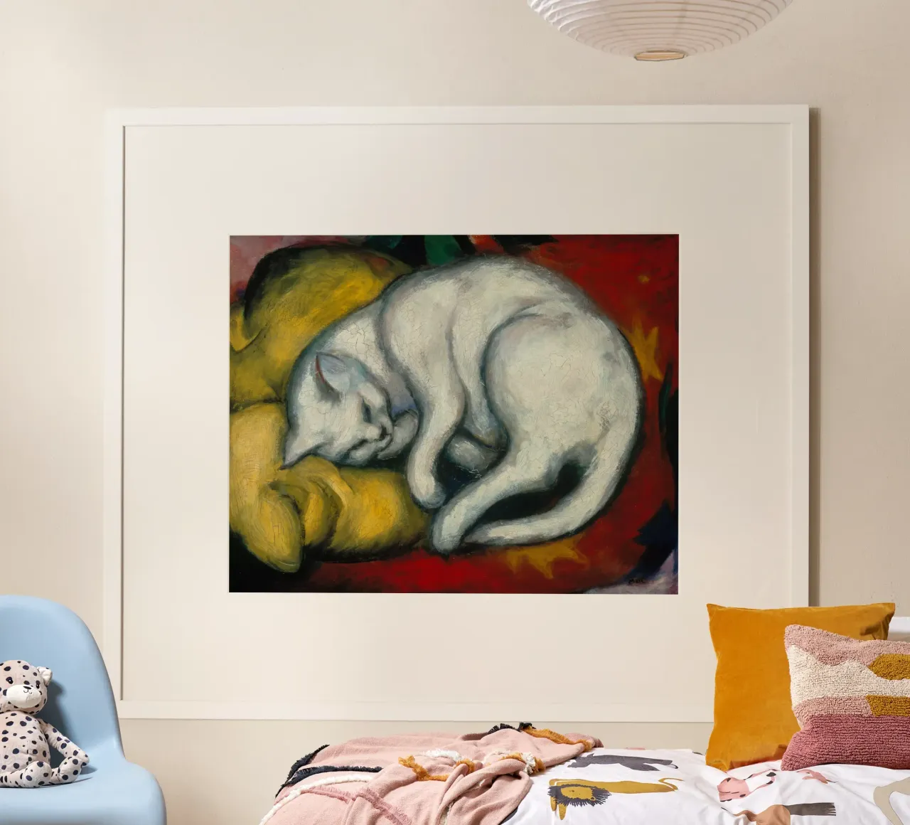 Franz Marc - Gatto bianco carta hahnemühle da ARTOTHEK