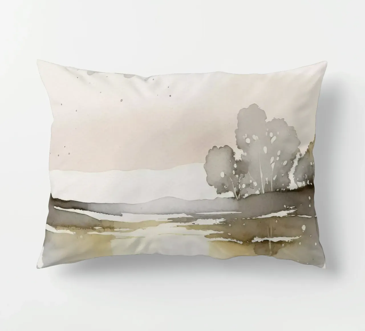 Pastel Landscape No 1 cuscino da treechild