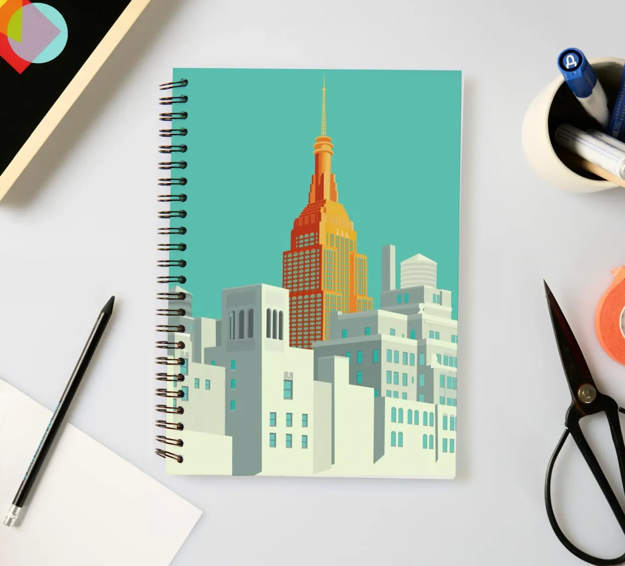 View from the High Line New York City spiral notebook by Remko Heemskerk