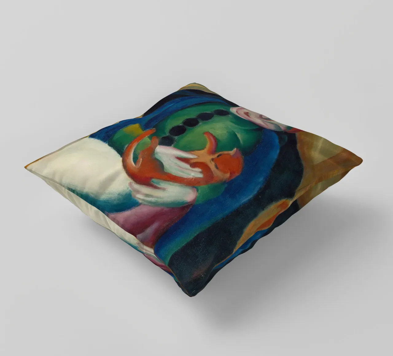 Franz Marc - Ragazza con gatto cuscino da ARTOTHEK