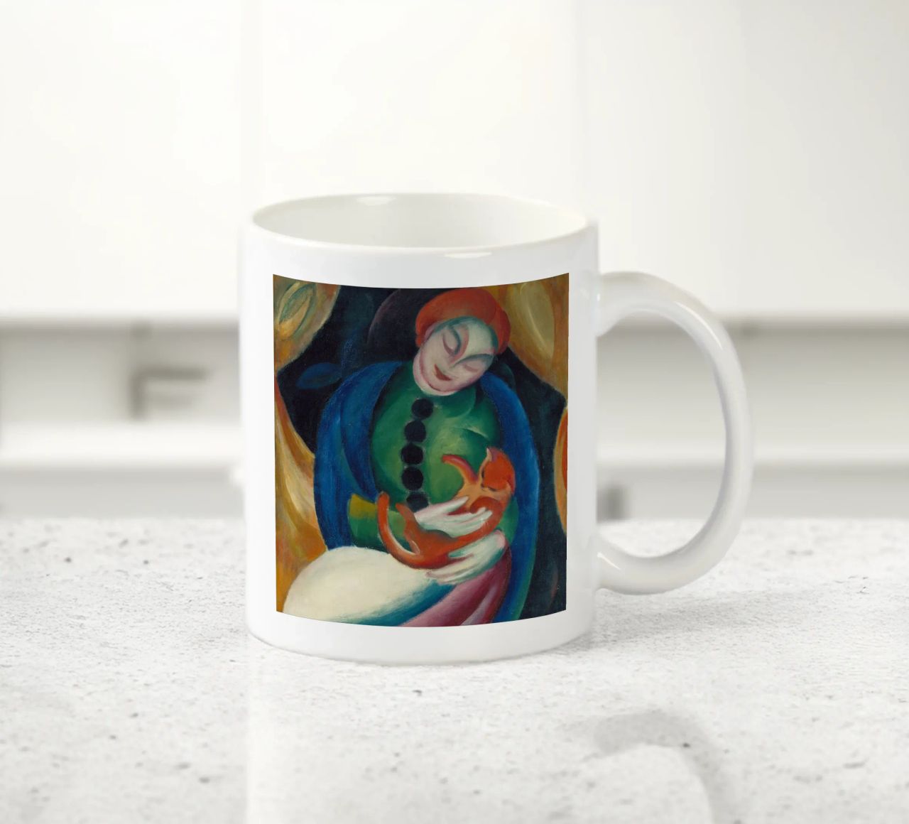 Franz Marc - Ragazza con gatto tazza in ceramica da ARTOTHEK