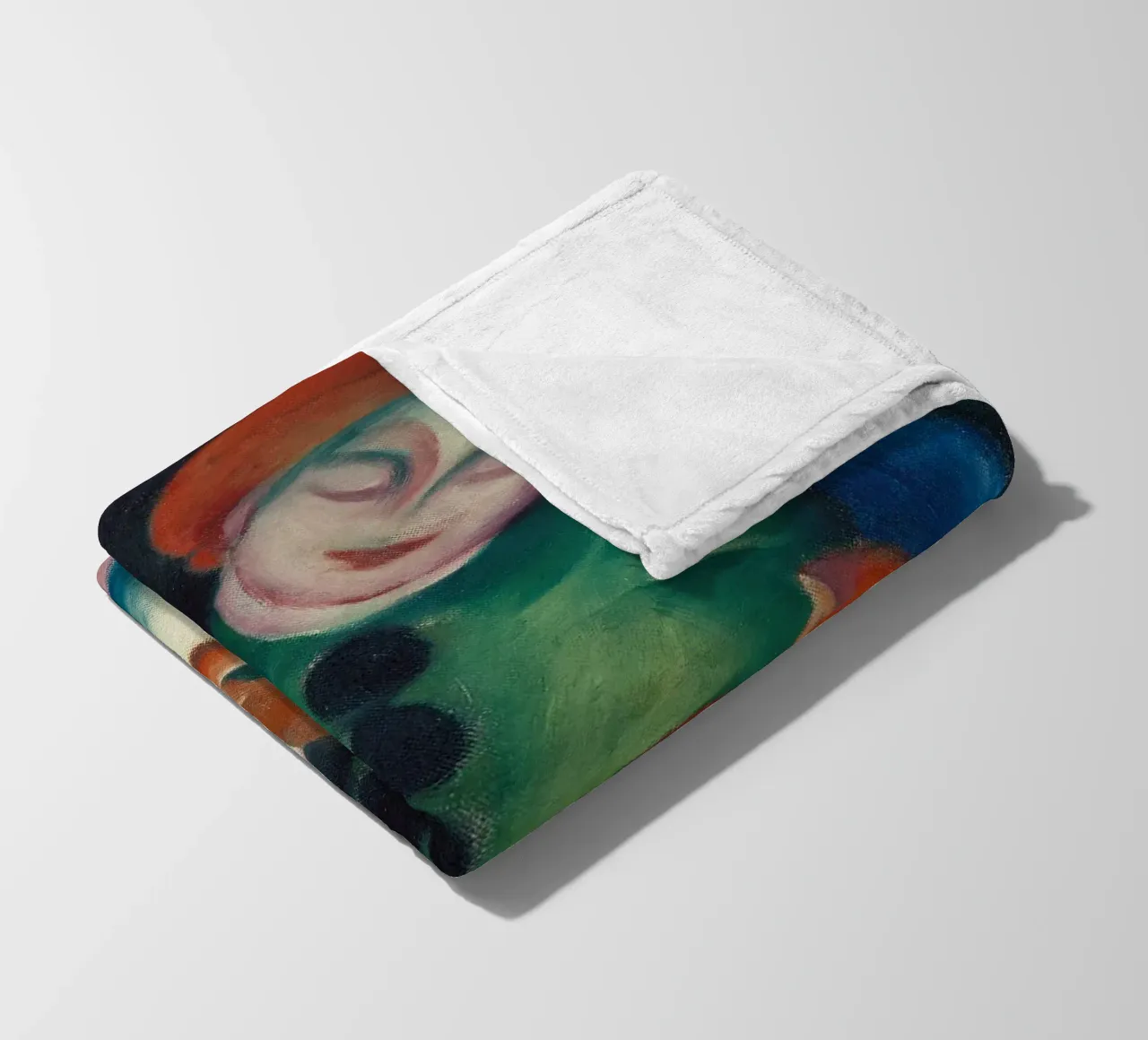 Franz Marc - Ragazza con gatto coperta in pile da ARTOTHEK