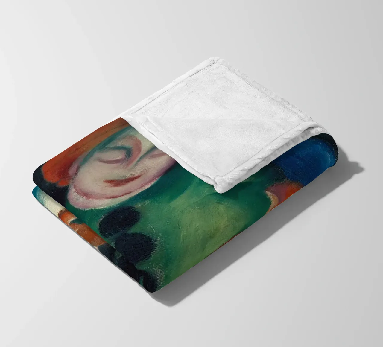 Franz Marc - Ragazza con gatto coperta in pile da ARTOTHEK