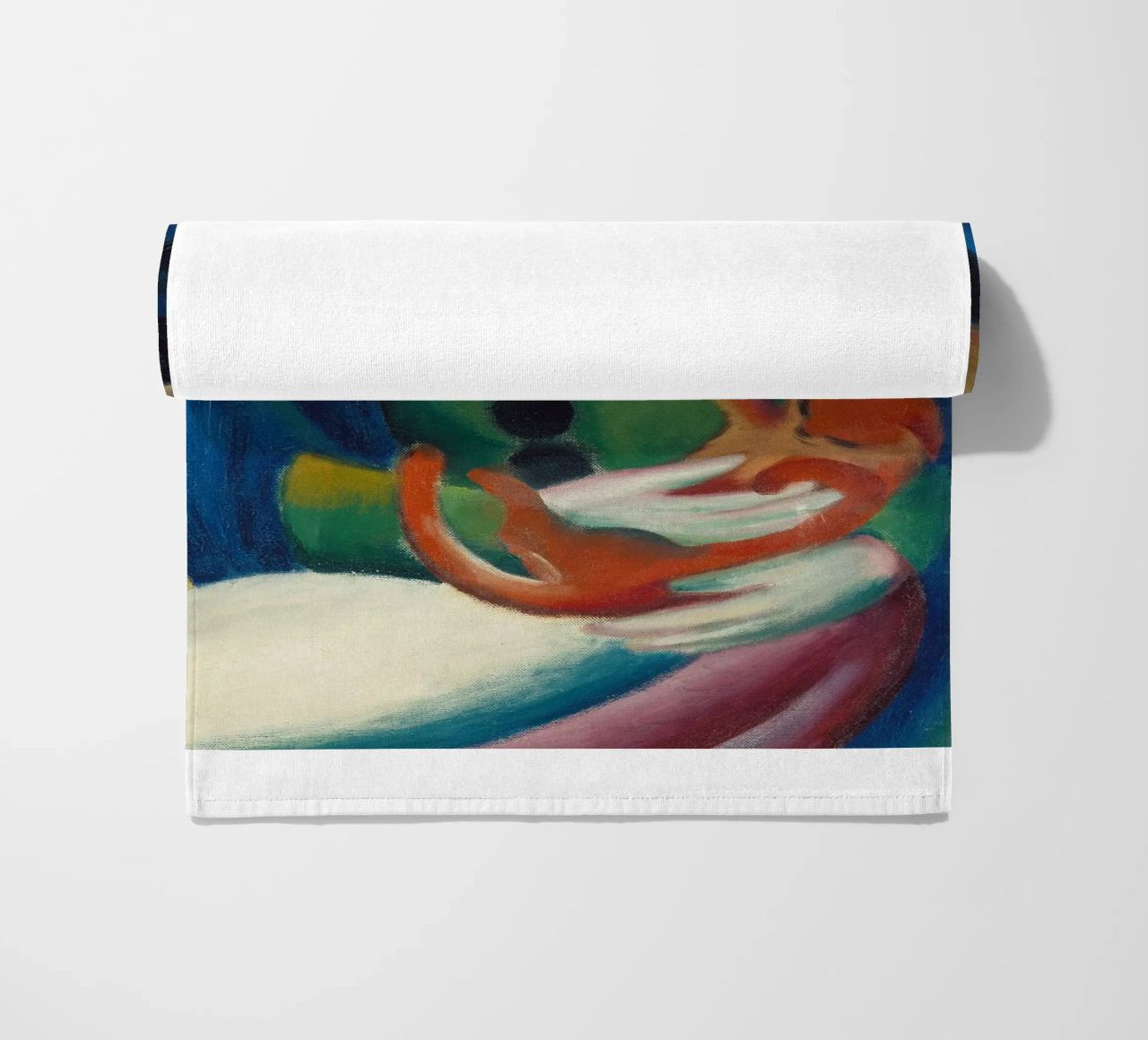 Franz Marc - Ragazza con gatto telo mare da ARTOTHEK