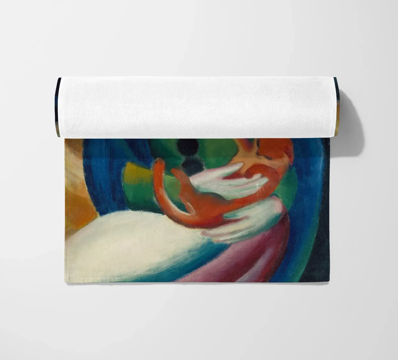 Franz Marc - Chica con gato toalla de playa de ARTOTHEK