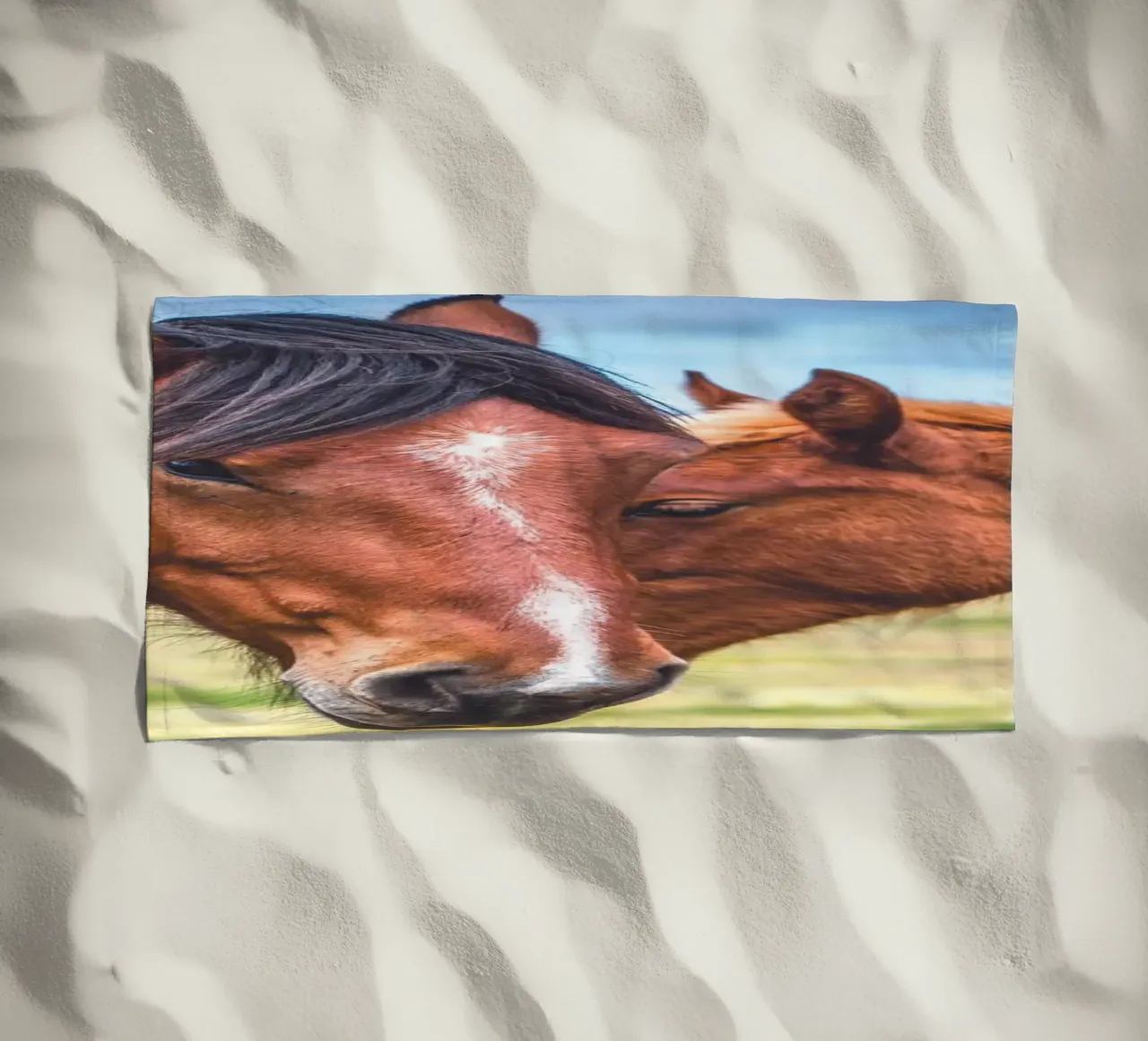 Mother and Son beach towel by Dave Hare Photography