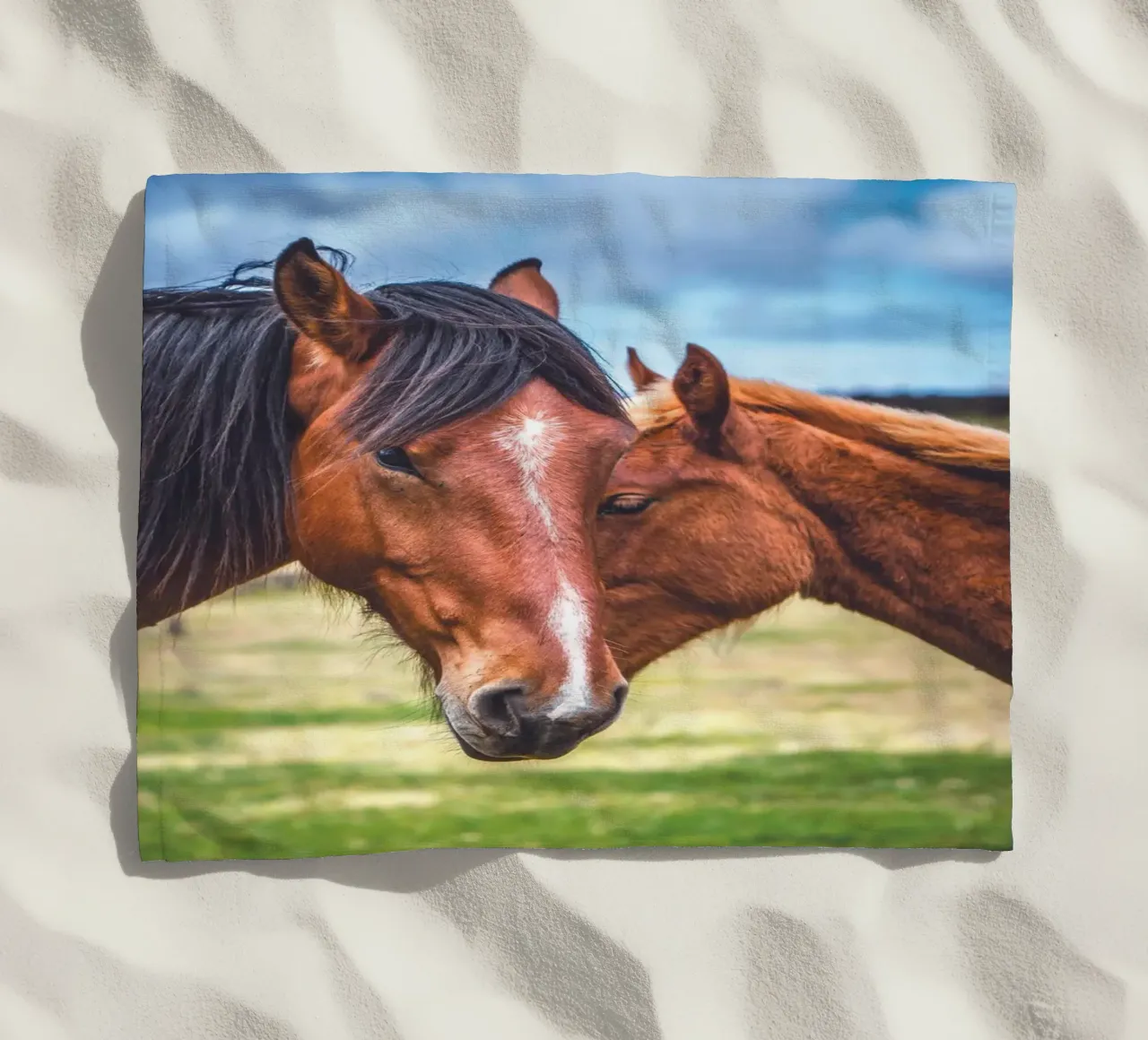 Mother and Son beach towel by Dave Hare Photography