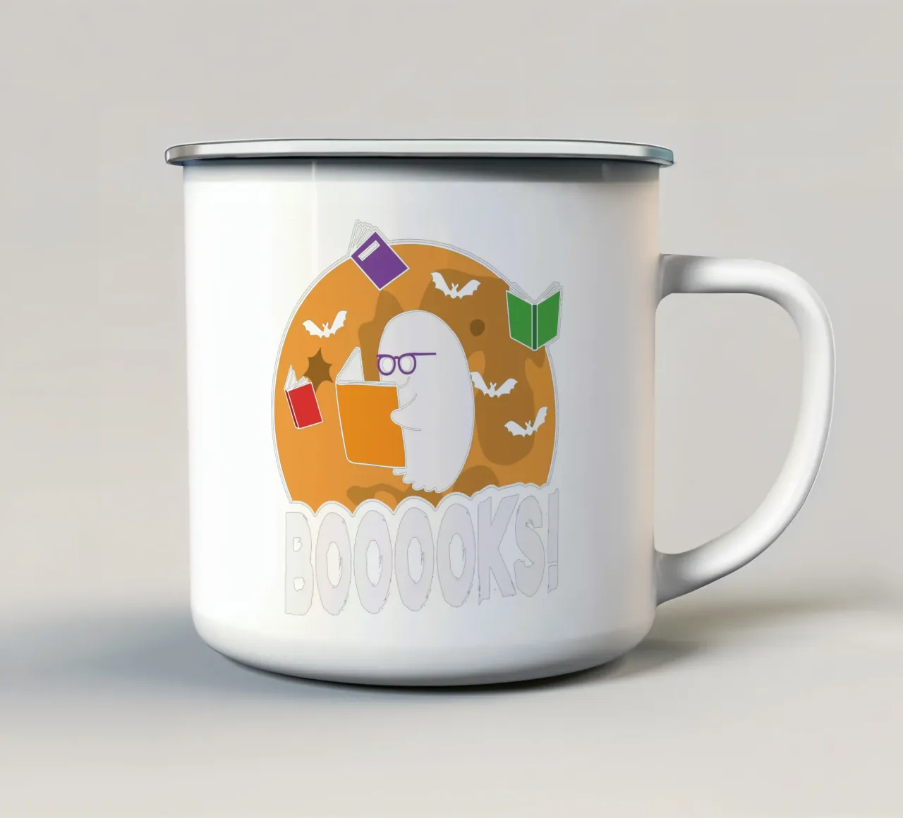 BOOOOKS tazza in smalto da edsonramosart