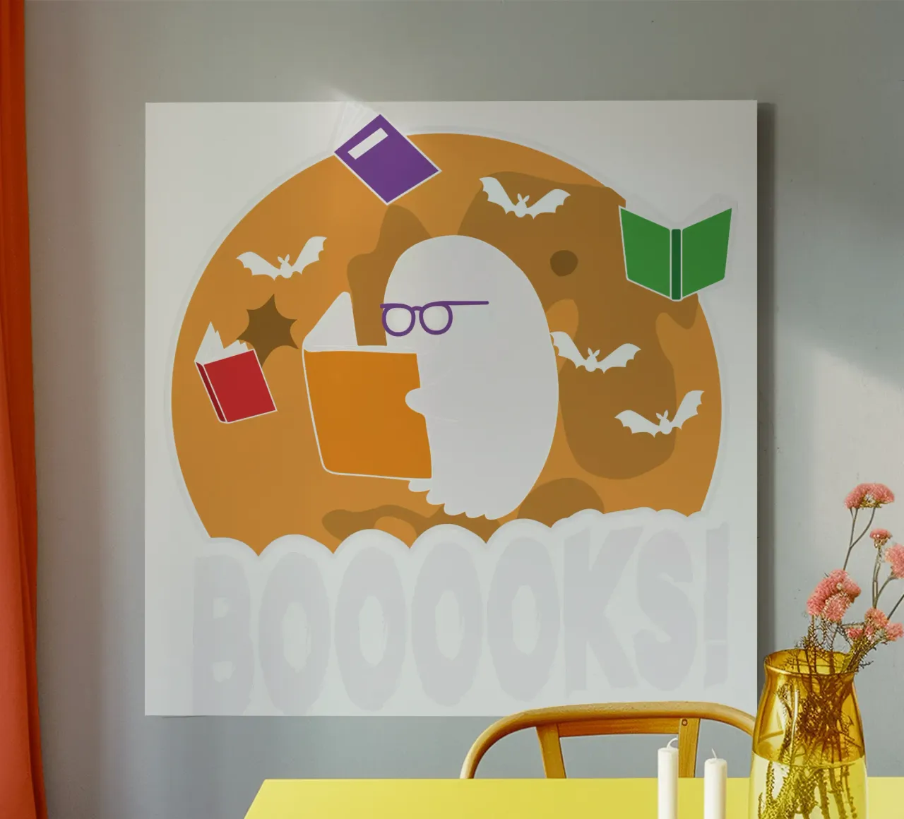 BOOOOKS tela con Cornice a cassetta da edsonramosart