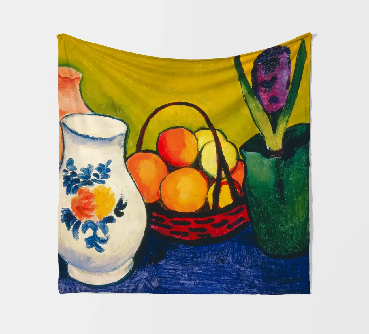 Franz Marc - Brocca bianca con fiori e frutta coperta in pile da ARTOTHEK