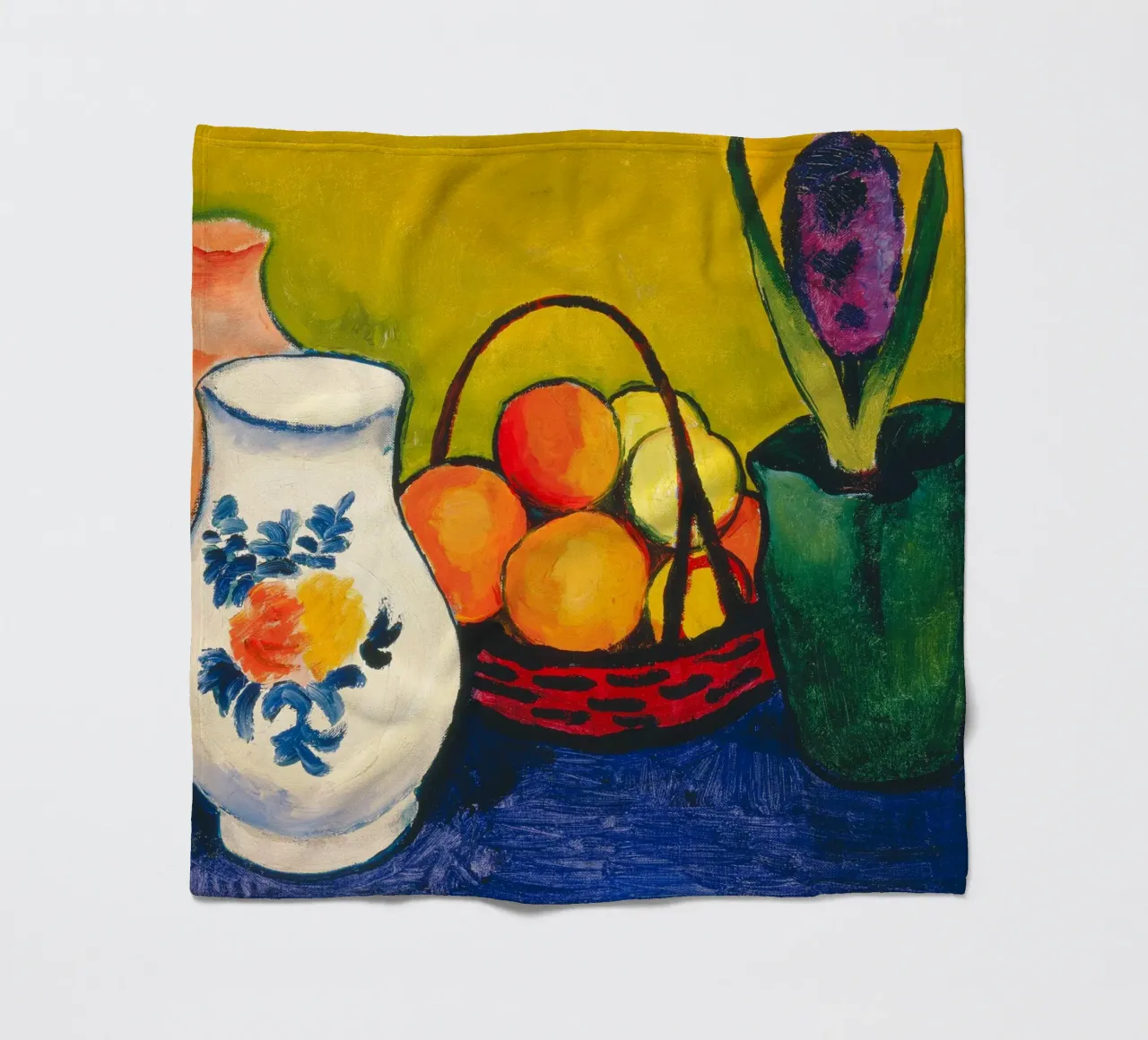 Franz Marc - Brocca bianca con fiori e frutta coperta in pile da ARTOTHEK