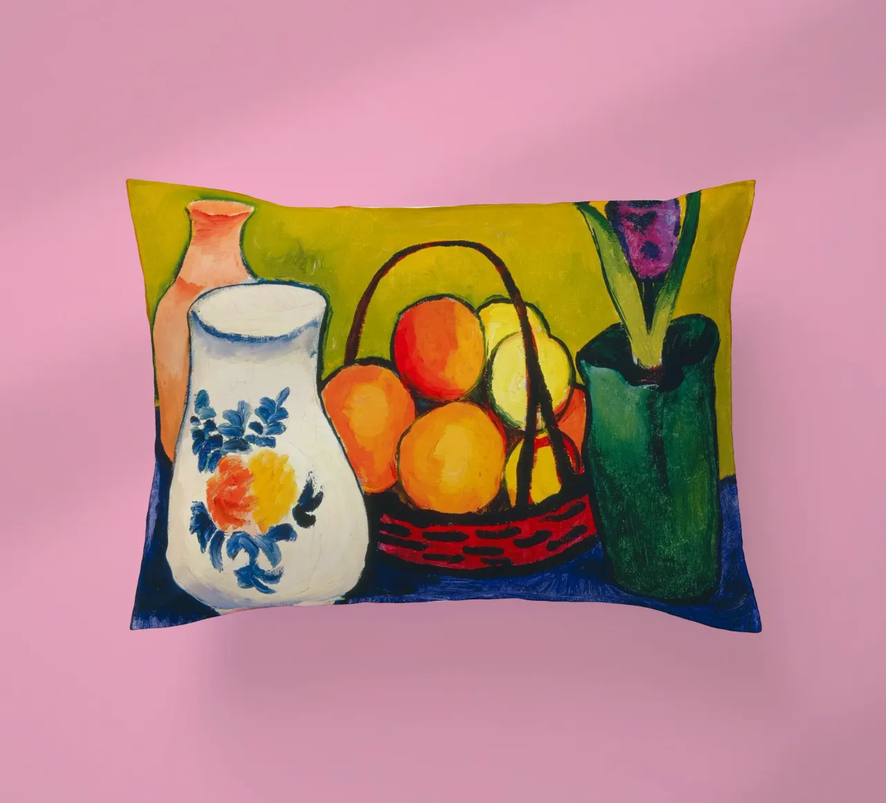 Franz Marc - Brocca bianca con fiori e frutta cuscino da ARTOTHEK