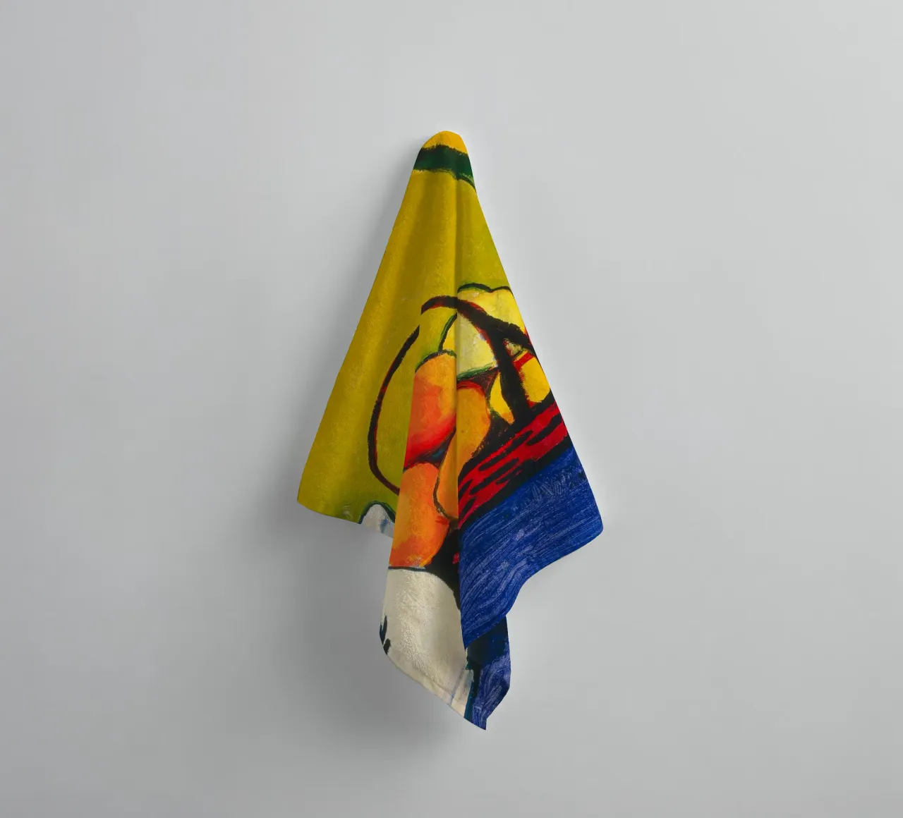 Franz Marc - Brocca bianca con fiori e frutta asciugamano da bagno da ARTOTHEK