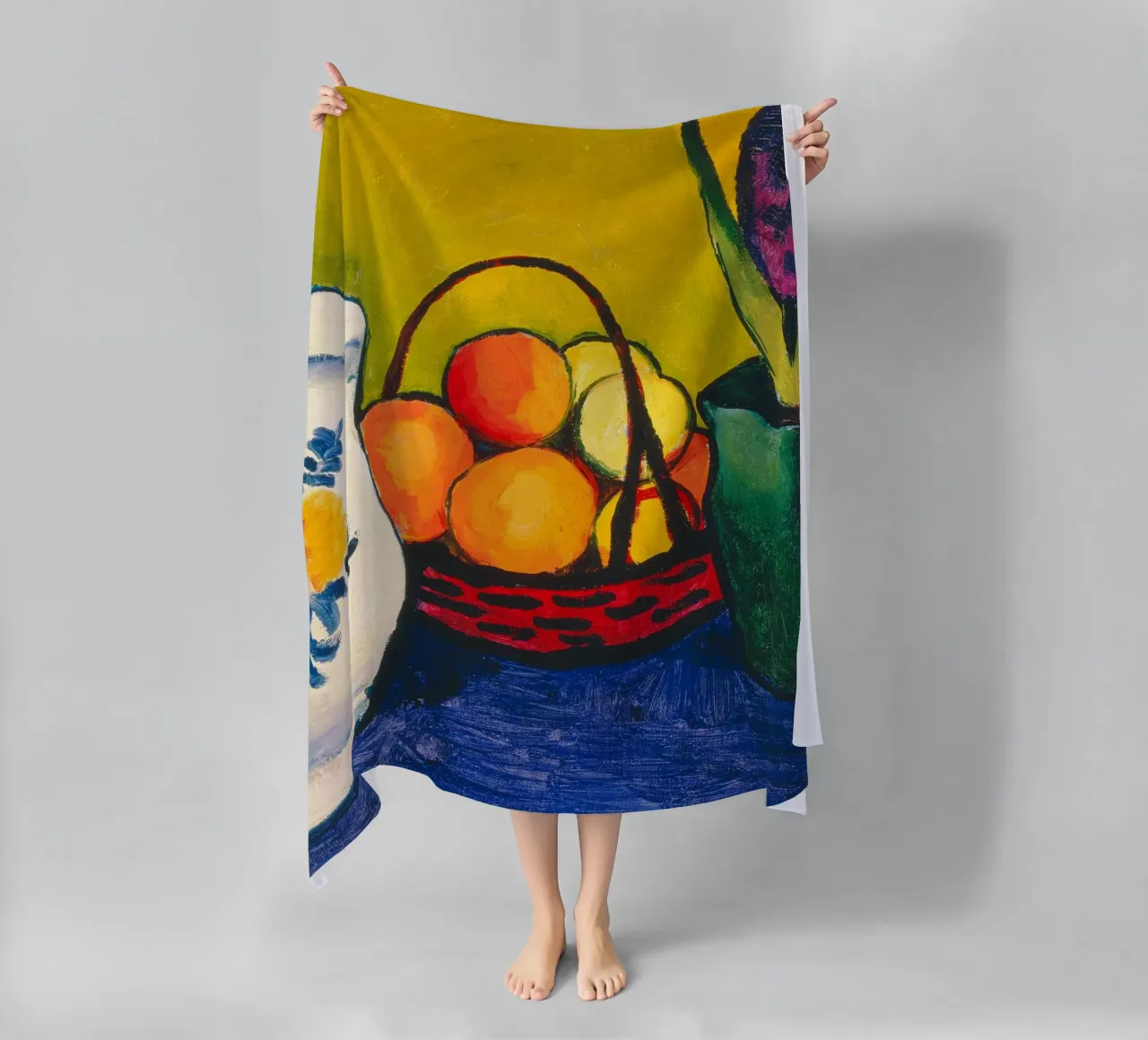 Franz Marc - Brocca bianca con fiori e frutta telo mare da ARTOTHEK