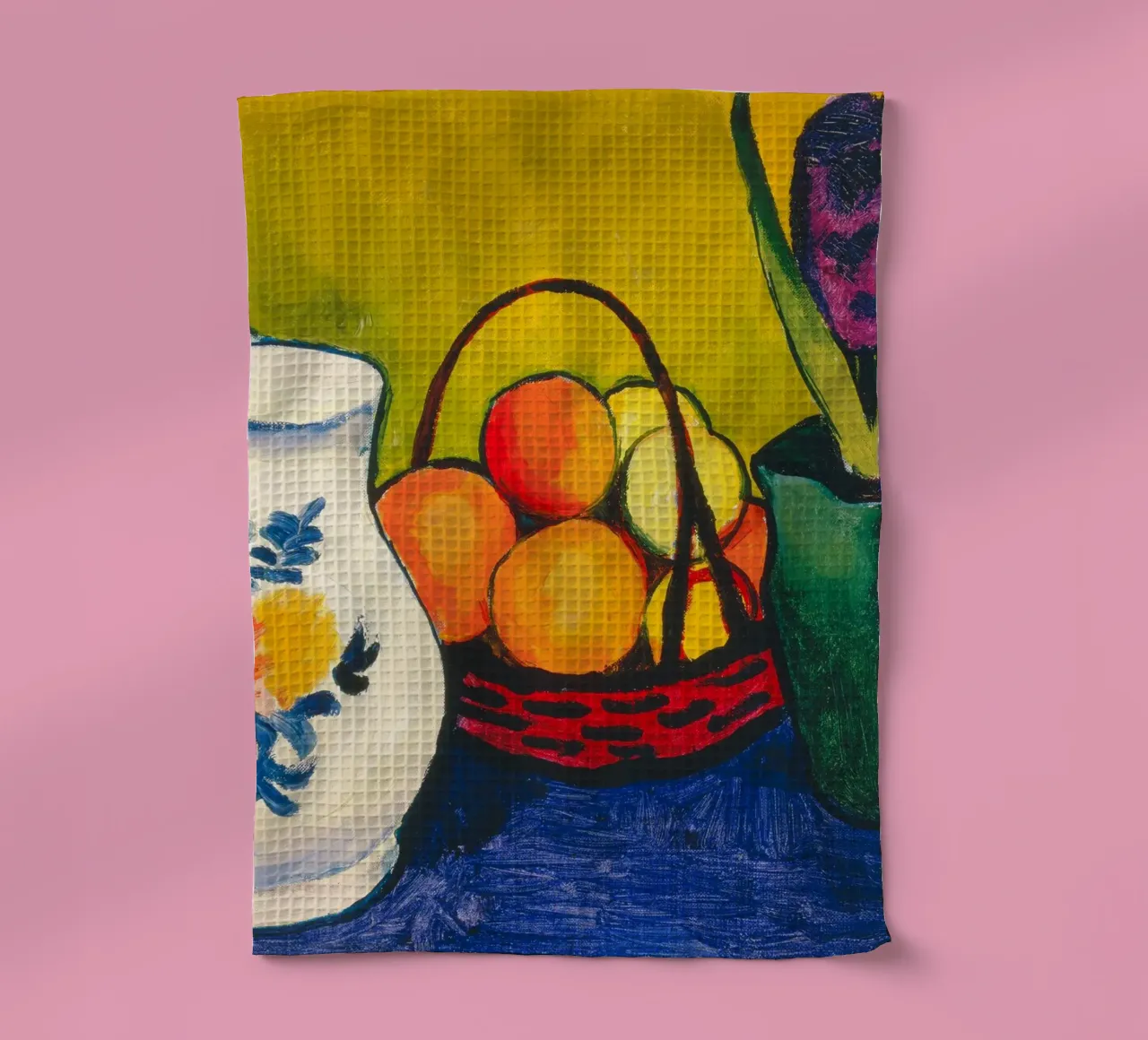 Franz Marc - Brocca bianca con fiori e frutta canovaccio da cucina da ARTOTHEK