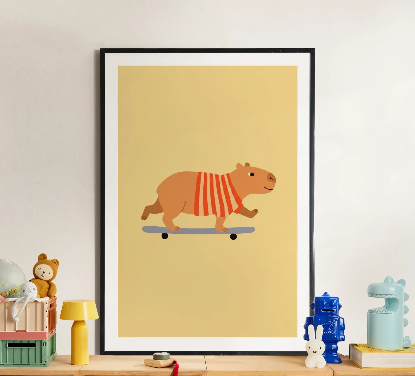 Skating Capybara poster by Fredenise Sifrael
