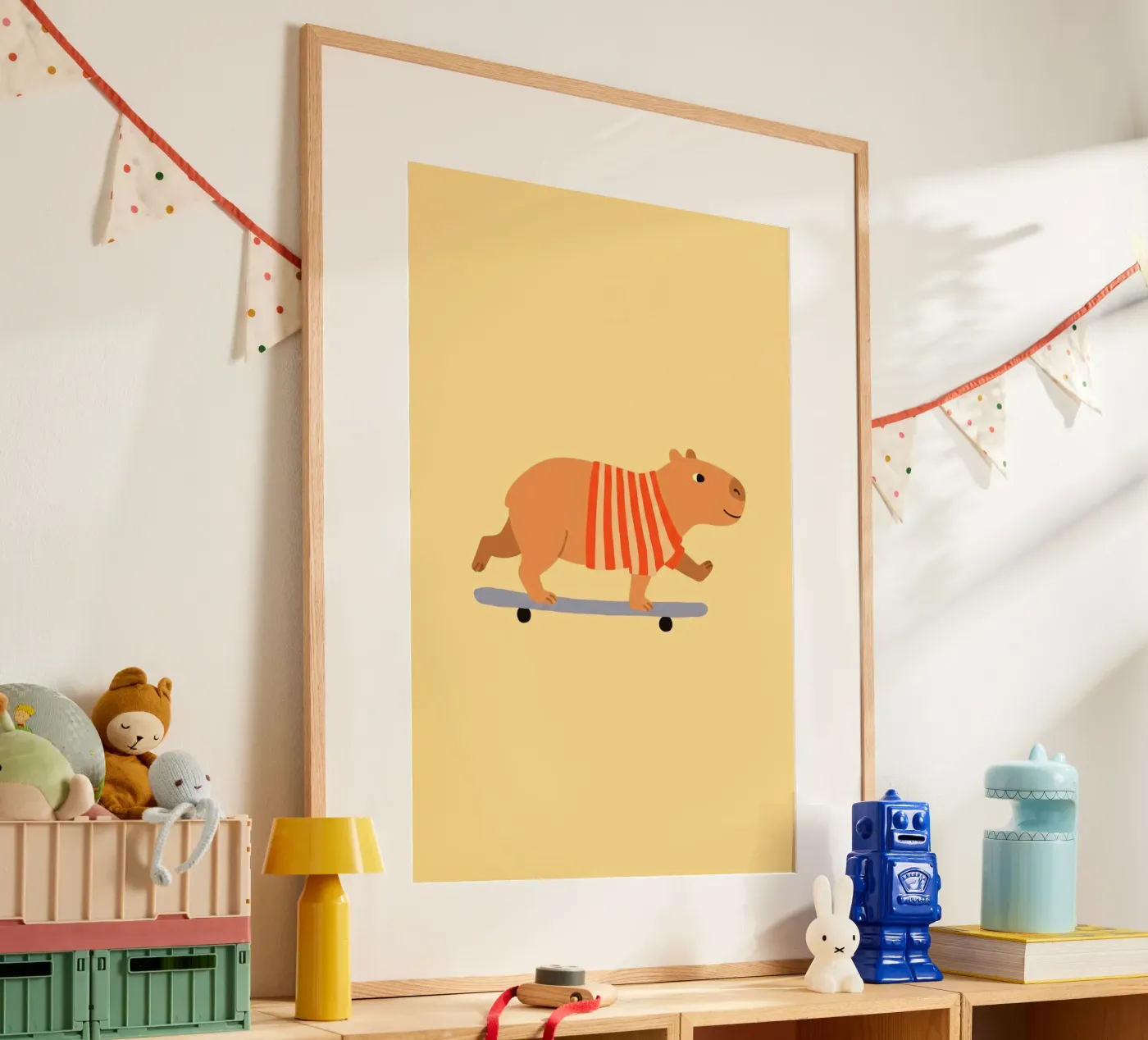 Skating Capybara poster by Fredenise Sifrael