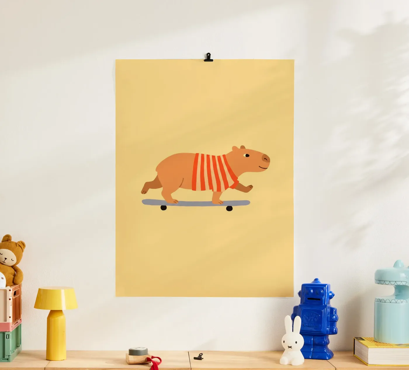 Skating Capybara poster by Fredenise Sifrael