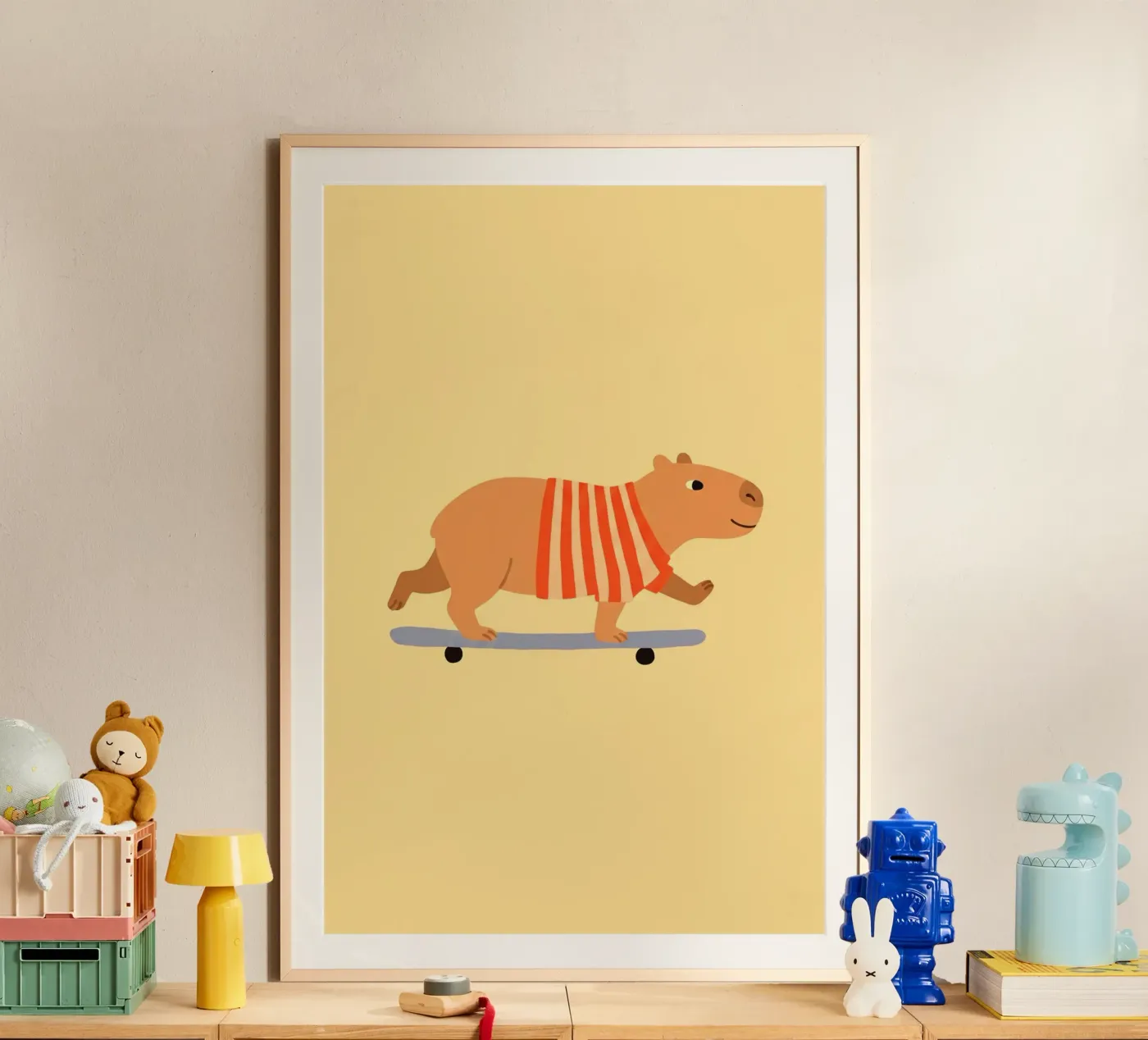 Skating Capybara poster by Fredenise Sifrael