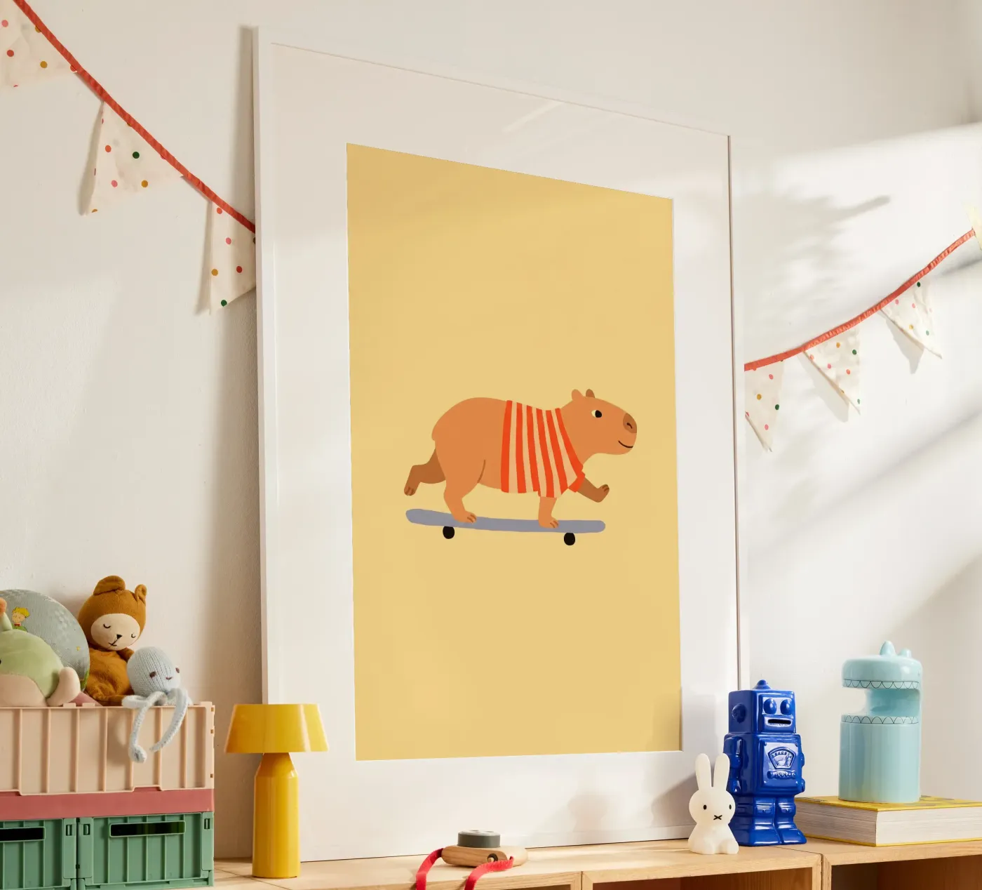 Skating Capybara poster by Fredenise Sifrael