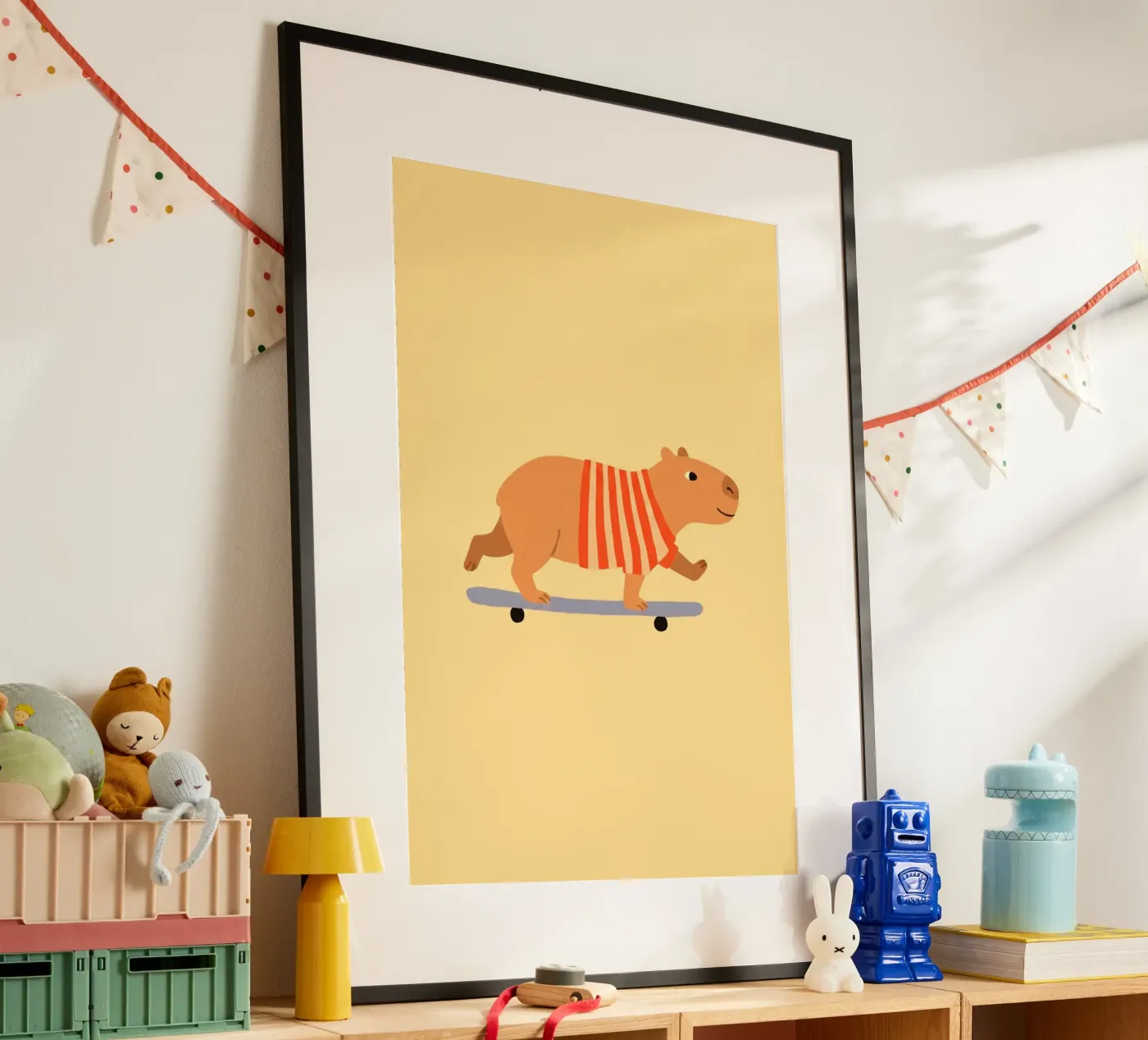 Skating Capybara poster by Fredenise Sifrael