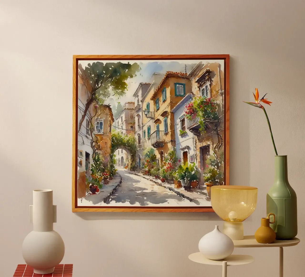 Mittelmeerstraße Acryl-Glas von Travel with Chris