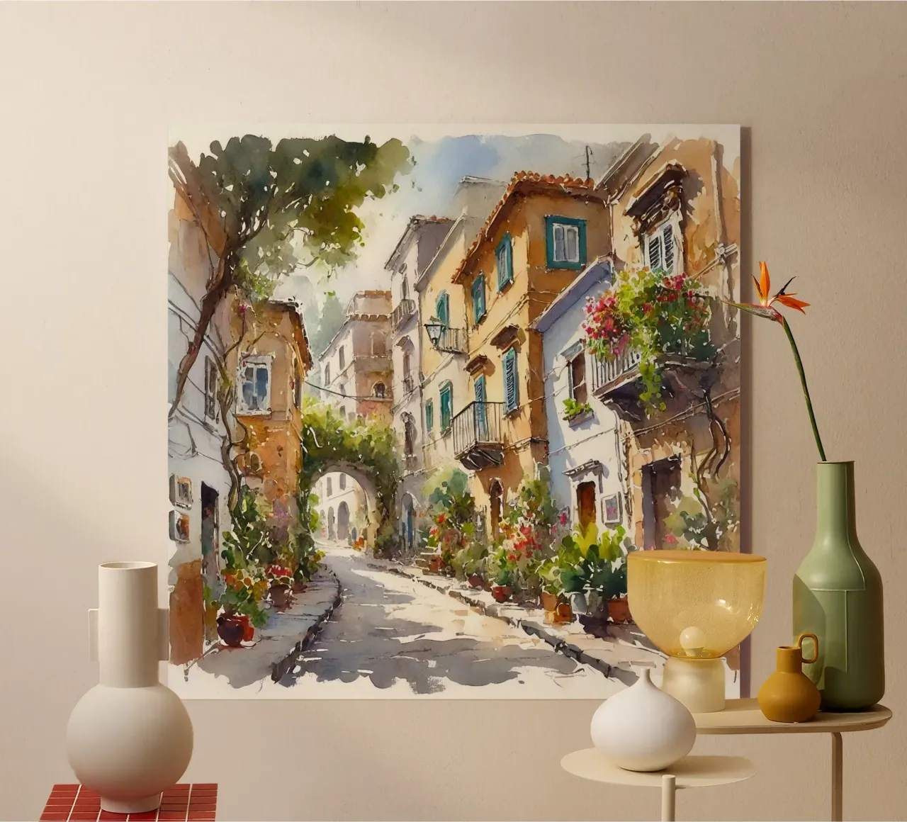 Mittelmeerstraße Acryl-Glas von Travel with Chris