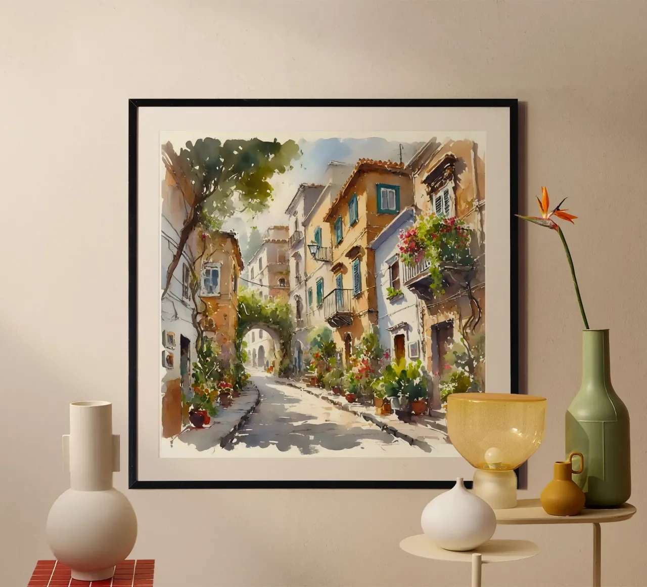 Via Mediterraneo poster con telaio in legno da Travel with Chris