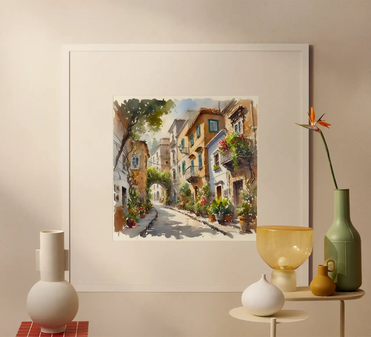Via Mediterraneo poster con telaio in legno da Travel with Chris