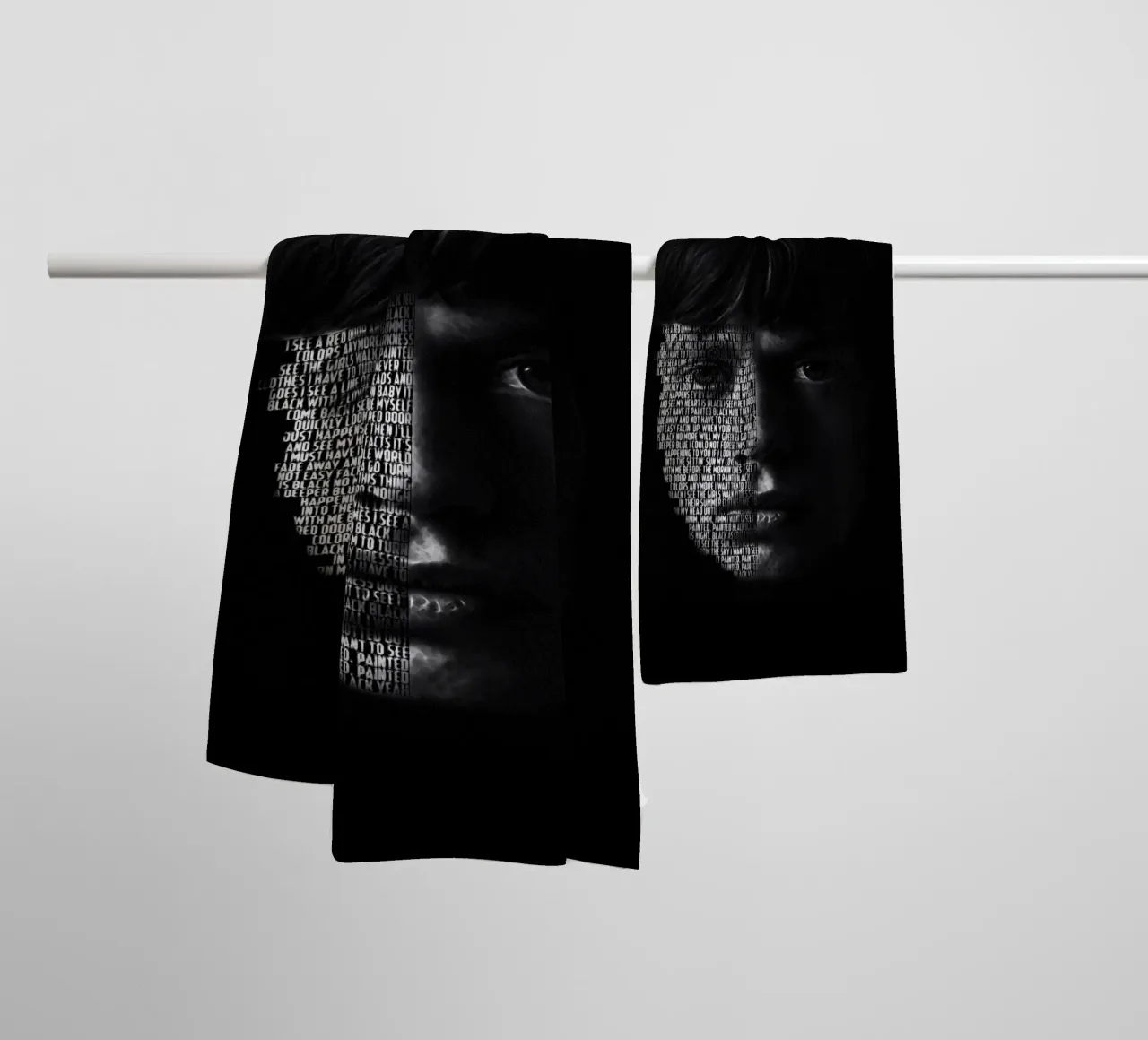 Dipingere di nero asciugamano da bagno da Gunawan Rb
