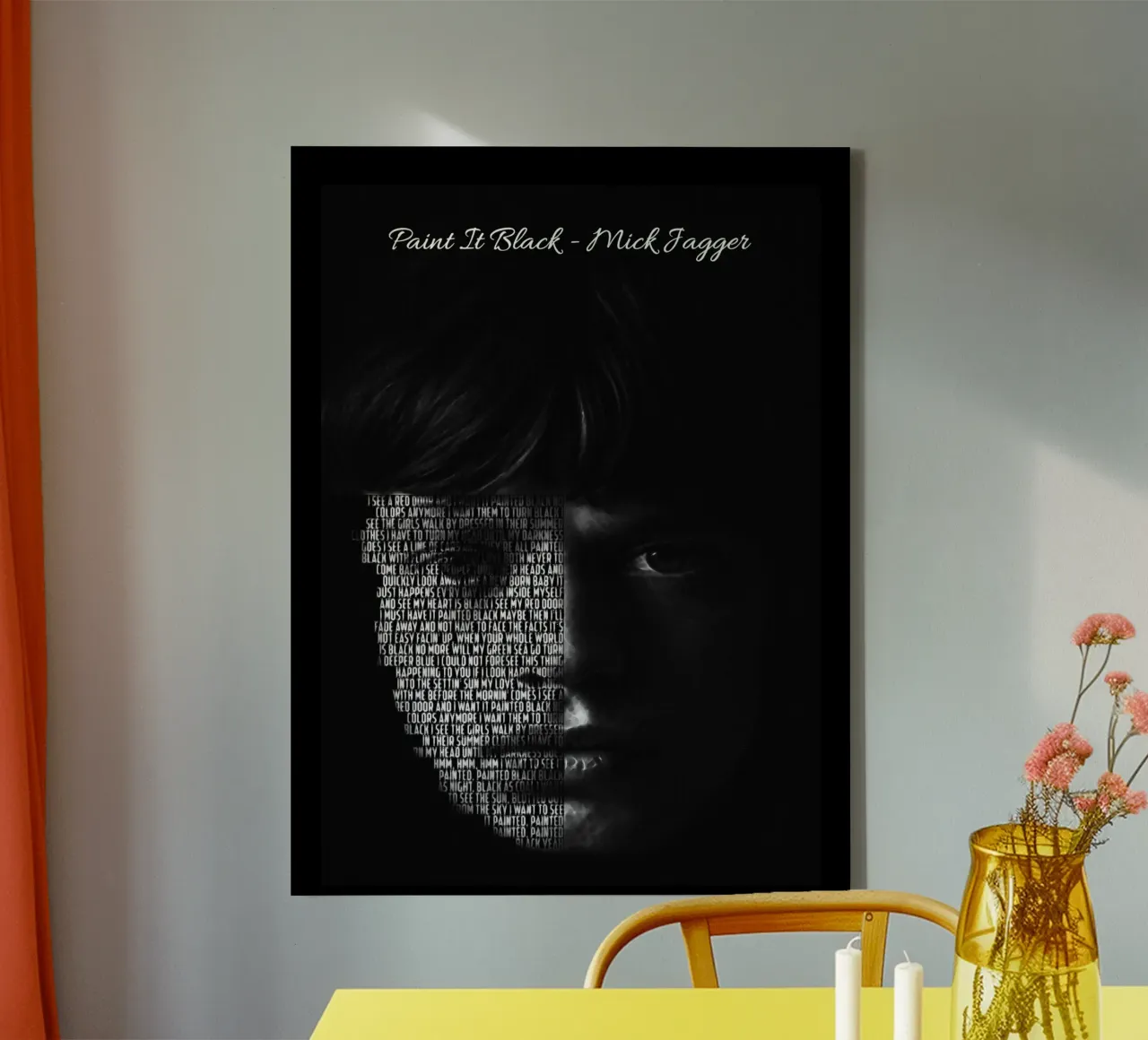 Paint It Black canvas with Floater frame by Gunawan Rb