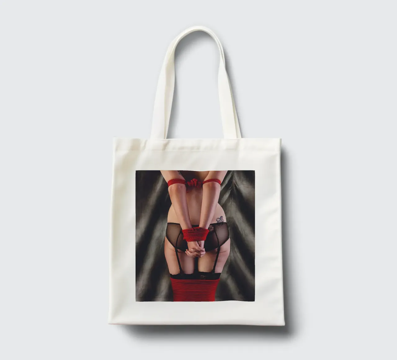 Rosso di corsa borsa in juta da Dave Hare Photography